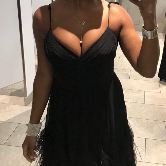 Bcbg black feather dress - Picture 3 of 7